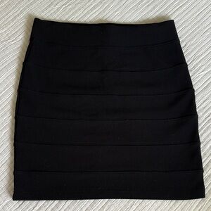Black Ribbed Women's Skirt